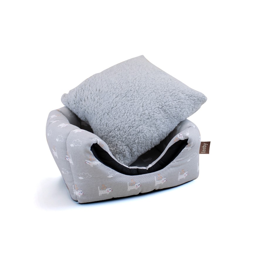 Leeby cama cueva gris para gatos, , large image number null