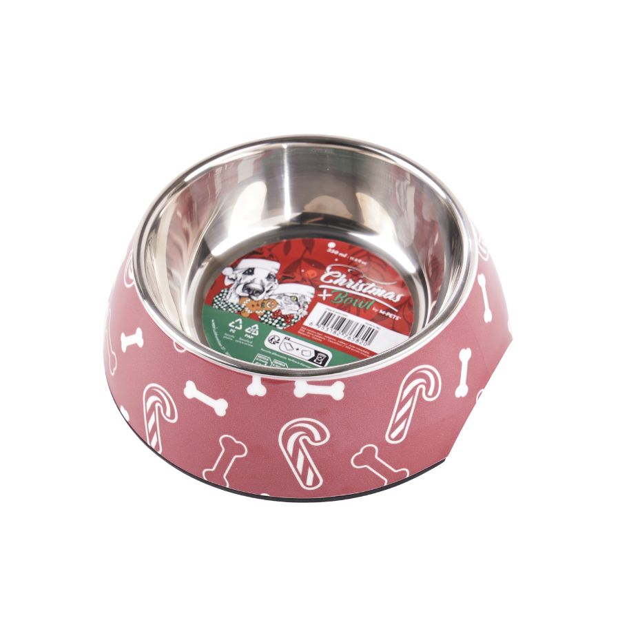 Plato navidad acero inox con dise&ntilde;o para perros, , large image number null