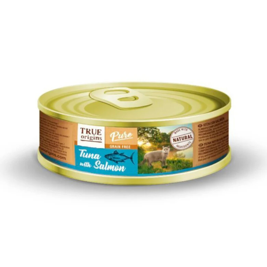 True Origins Pure Cat adulto atun salmón alimento húmedo para gatos 85 GR, , large image number null