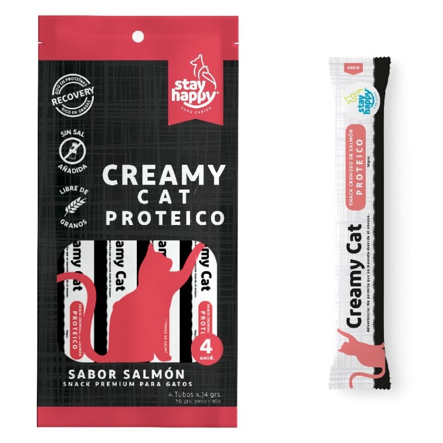 Creamy cat proteico sabor salmón 56 GR, , large image number null