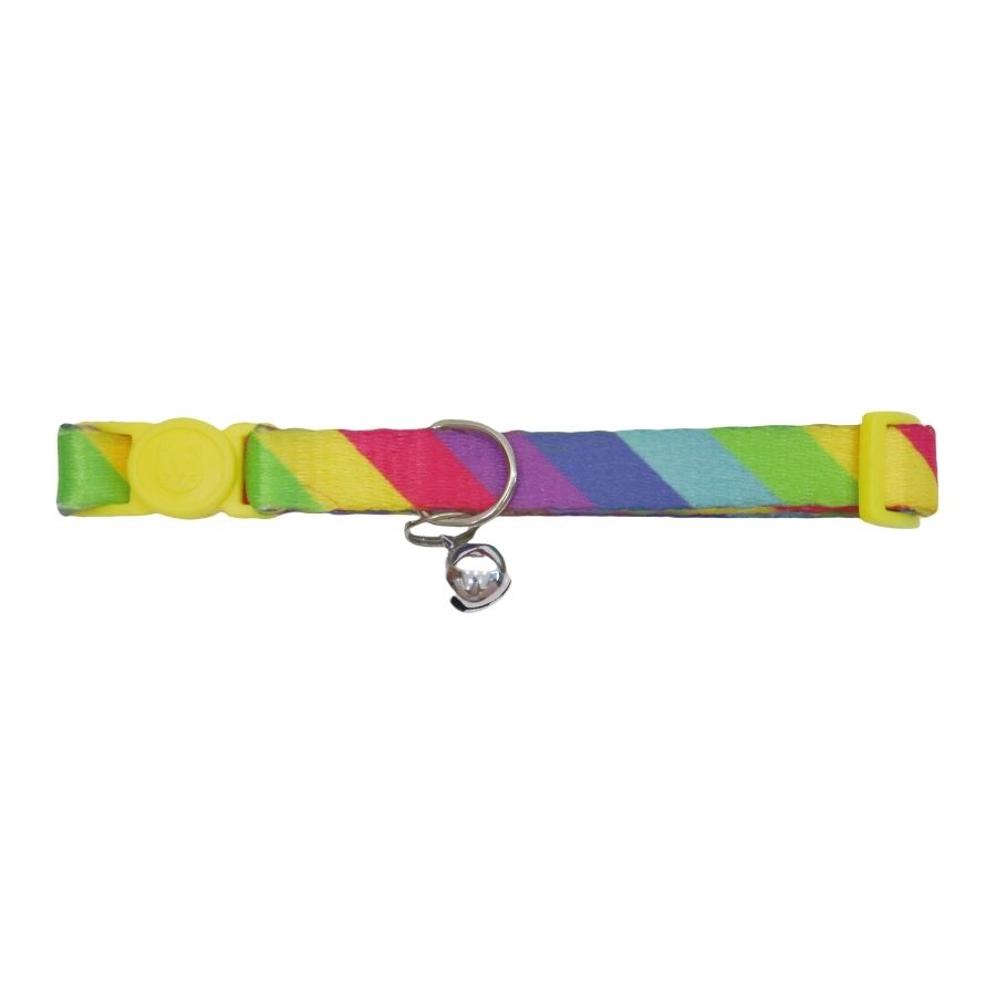 Collar multicolor con cascabel para gatos, , large image number null