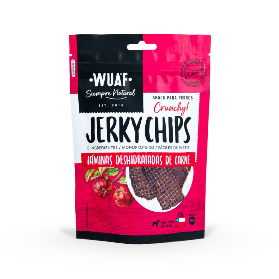 Wuaf snack para perros laminas deshidratadas de carne 40GR