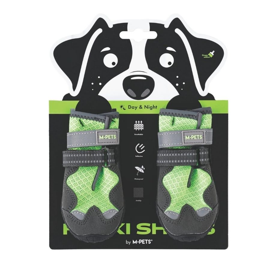 Mpets Zapatos de senderismo para perros color verde, , large image number null