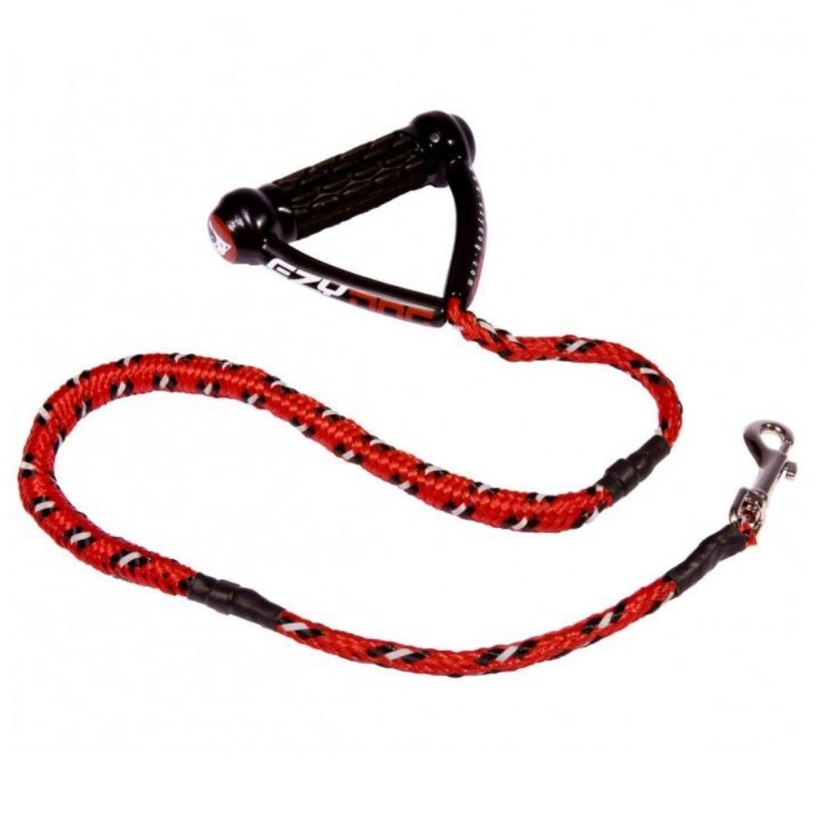 Correa modelo Cujo 40 con absorción de impactos para perros Rojo