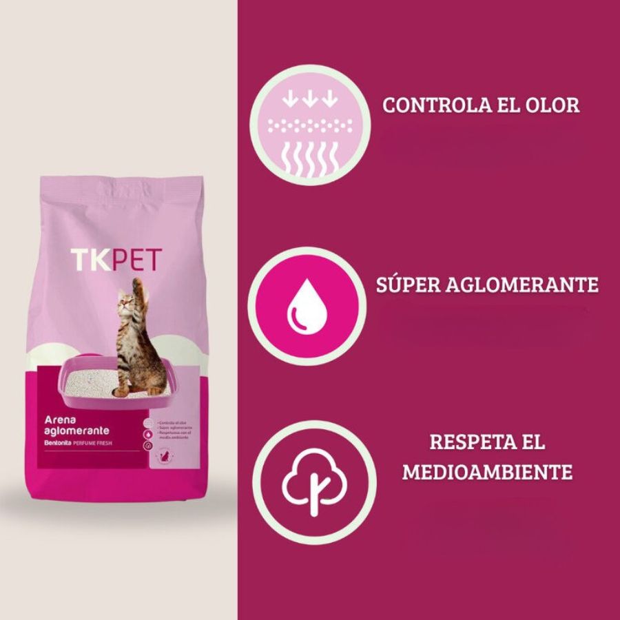 Arena para gatos aglomerante bentonita fresh 10KG, , large image number null