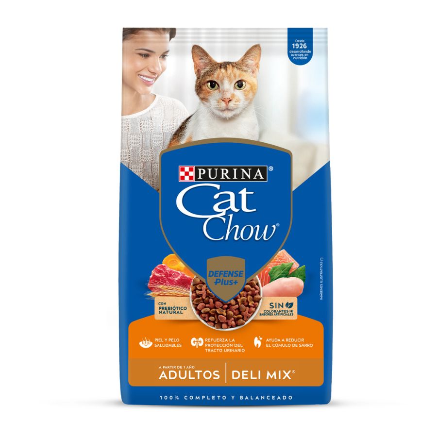 Alimento seco para gatos adultos Purina Cat Chow Adultos Deli Mix con Defense Plus 8KG