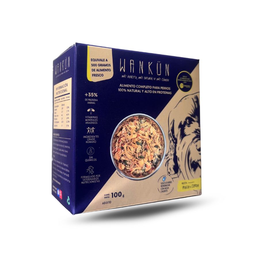 Wankun sabor pollo-cerdo alimento para perros 100GR, , large image number null