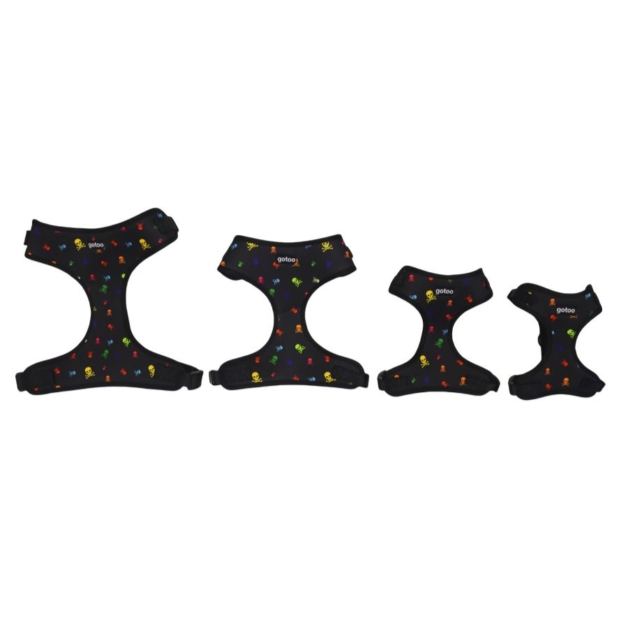 Arnés de pecho con diseño de calaveras para perros, , large image number null