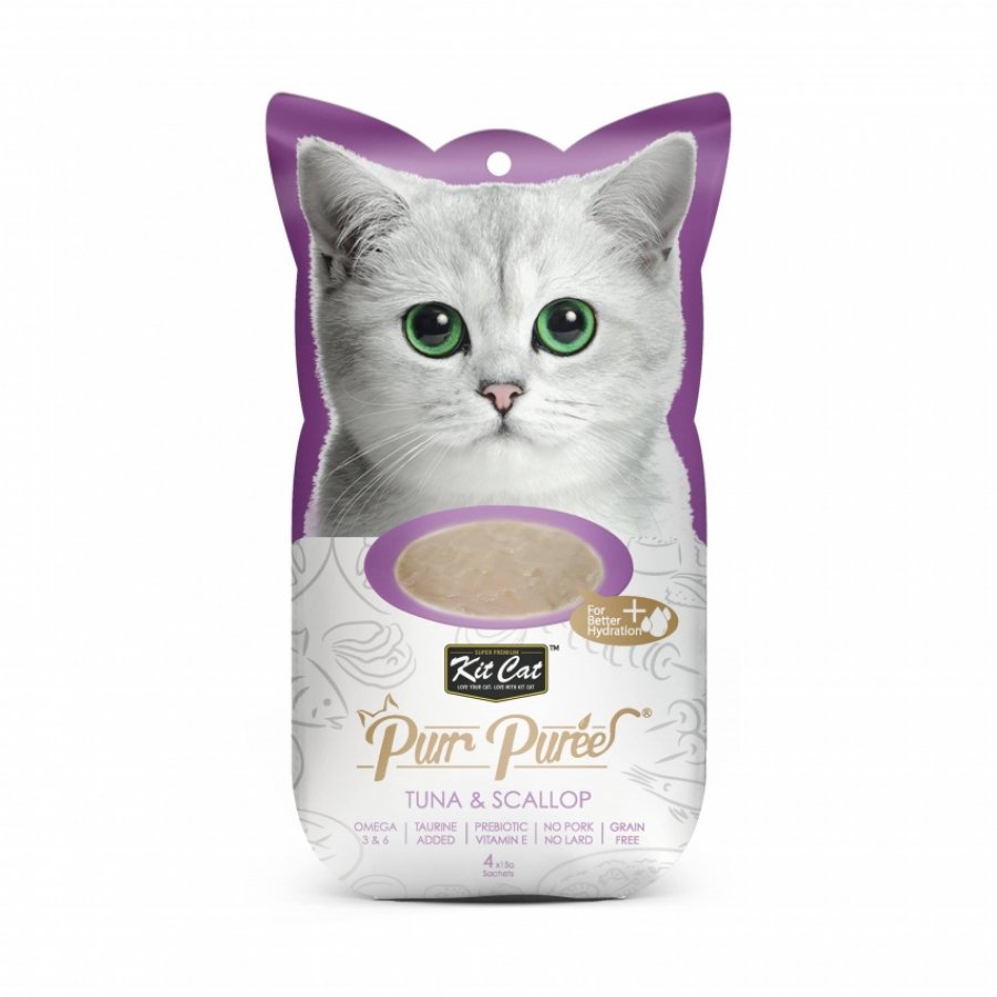 Kit-cat purr puree tuna & scallop 60 GR, , large image number null