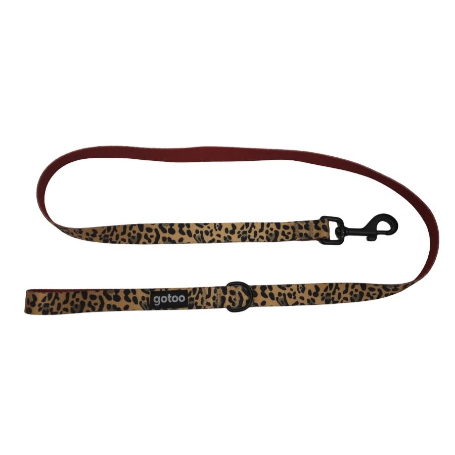 Correa estampada de leopardo Talla M para perros, , large image number null