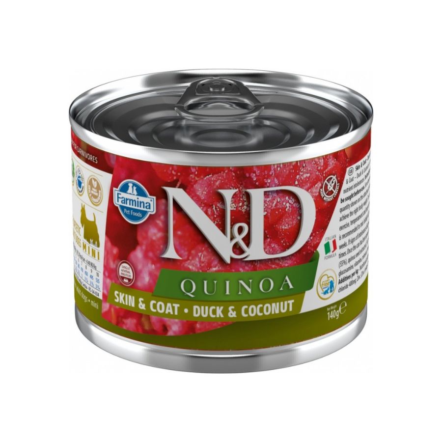 N&D alimento húmedo dog quinoa duck coconut mini 140 GR, , large image number null
