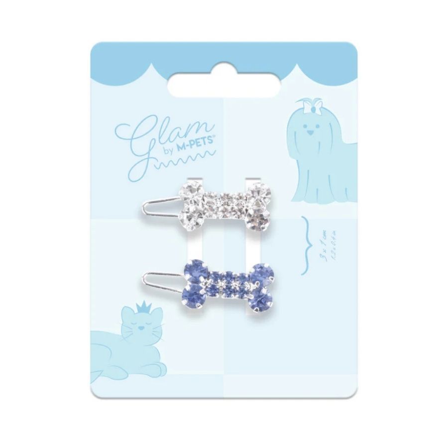 Mpets Set clips con forma de hueso para cabello para mascotas, , large image number null