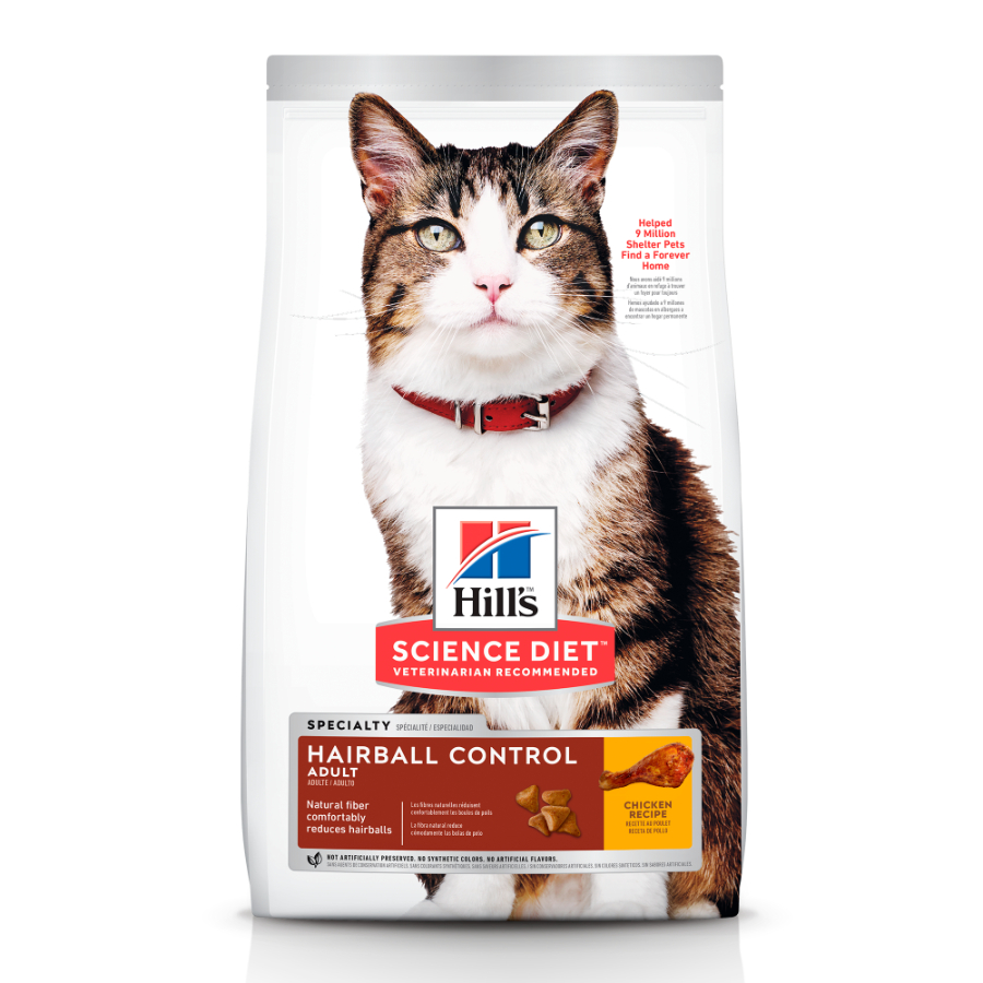 Hills Feline Adult Hairball Control alimento para gato, , large image number null
