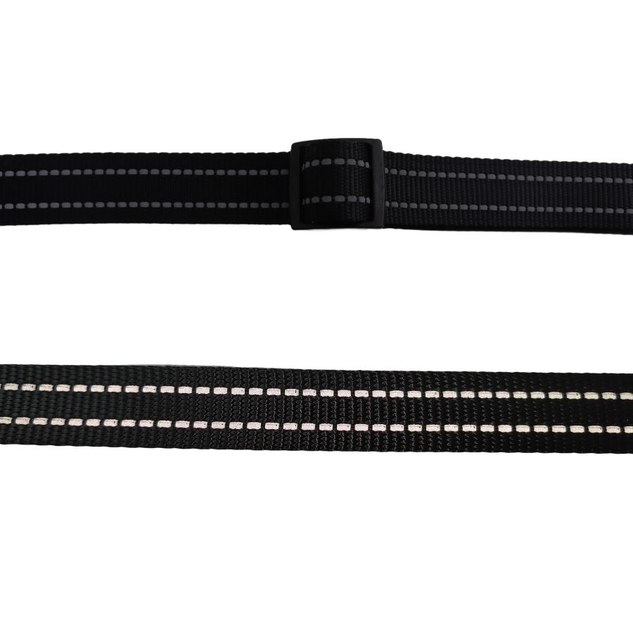 Collar negro reflectante con acolchado ajustable para perros, , large image number null