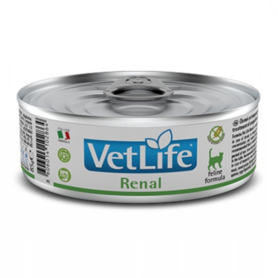 Vetlife Farmina Medicado Renal alimento h&uacute;medo para gatos 85GR