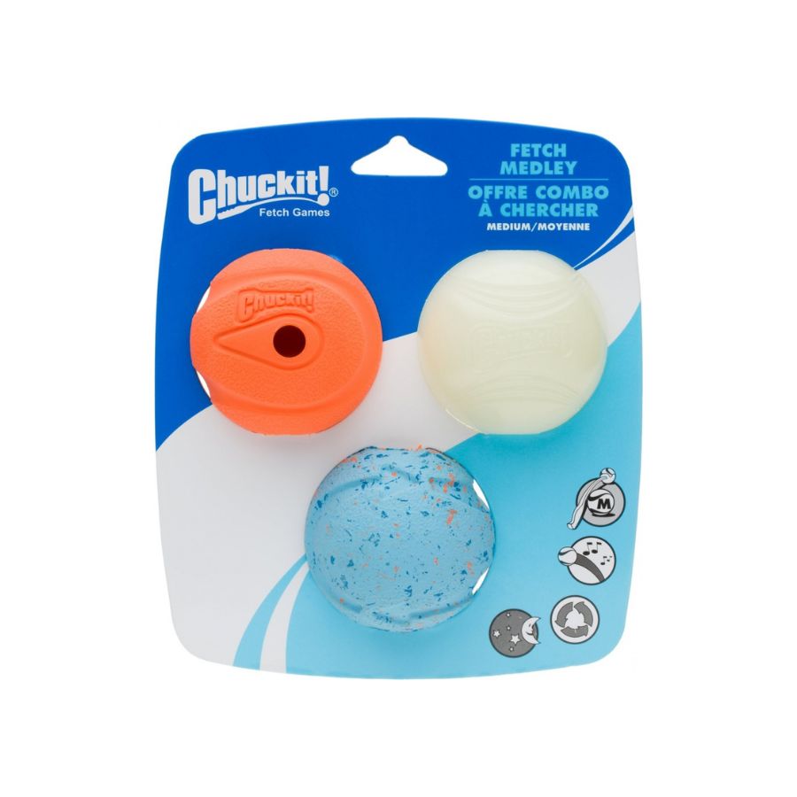 Chuck It! Fetch Medley Set de Pelotas para perros – Pack 3, , large image number null