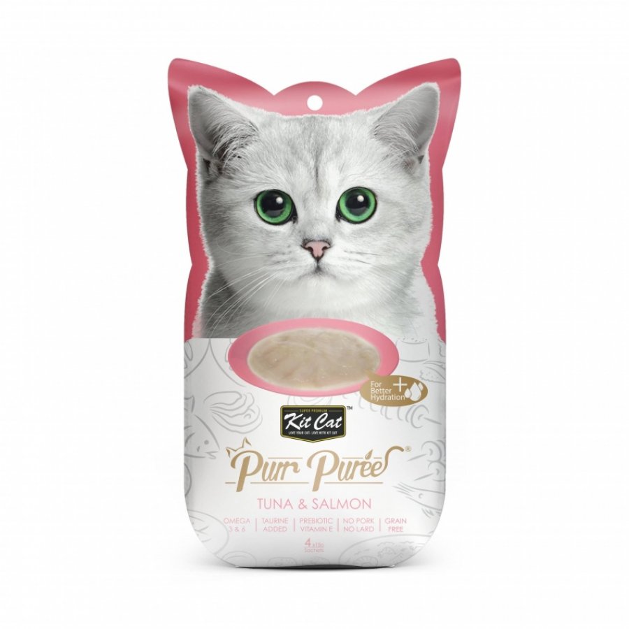 Kit-cat purr puree tuna & salmon 60 GR, , large image number null