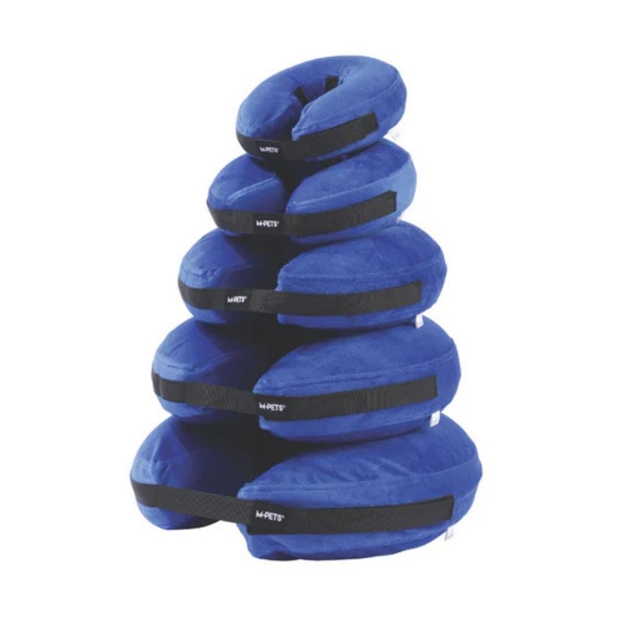 Mpets Collar protector inflable color azul para perros, , large image number null