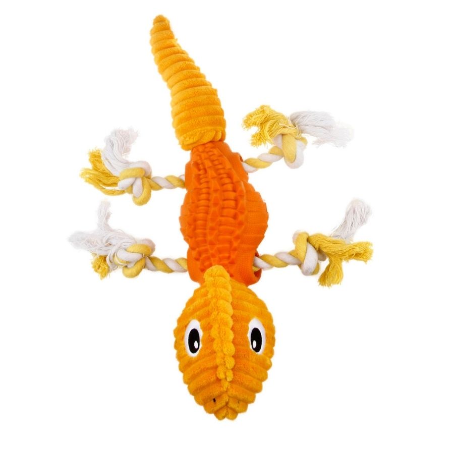 Peluche dispensador salamandra con patas de cuerda para perros, , large image number null