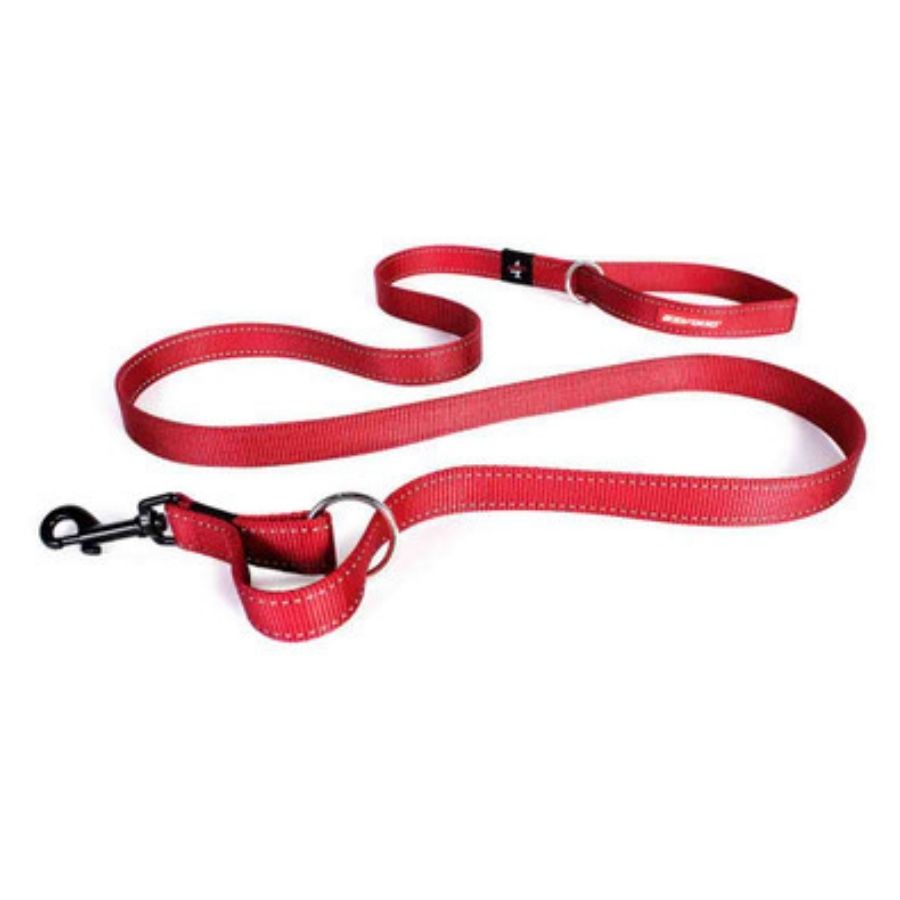 Correa multifunción para perros modelo vario 4 Rojo