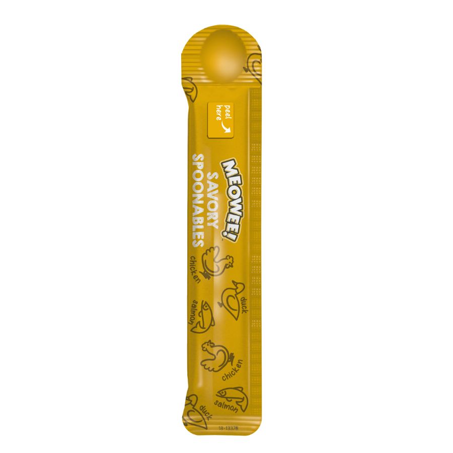 Meowee spoon pollo - salmón y pato 56GR