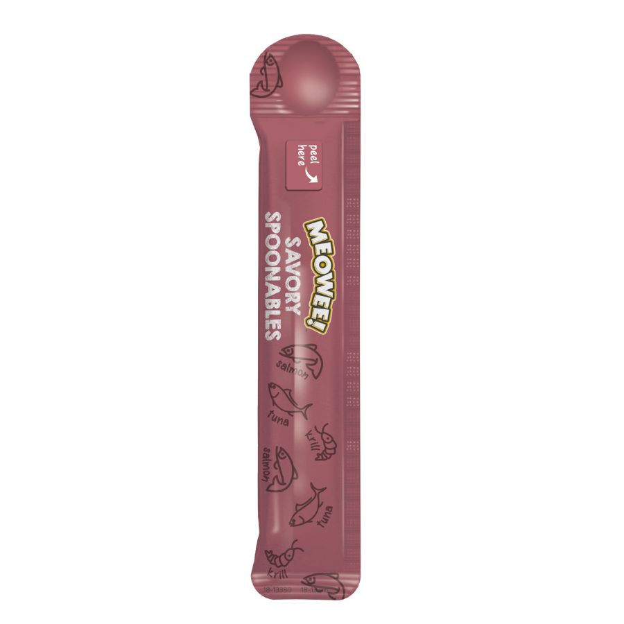 Meowee spoon salmón - atún y camarón 56GR