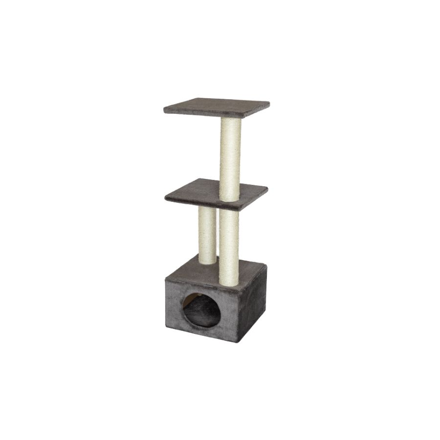 Colette gimnasio doble torre escalar y esconderse gris