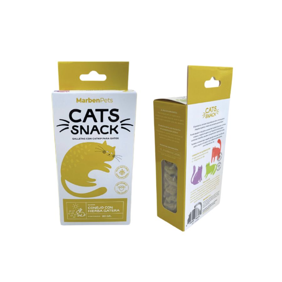 Galletas con hierba gatera para gatos sabor conejo con hierba gatera 80GR