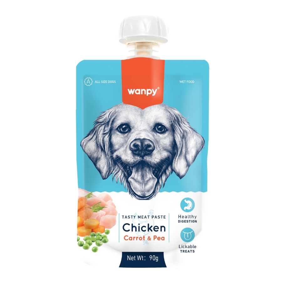 Dog tasty meat paste: pollo + zanahoria & arveja 90GR