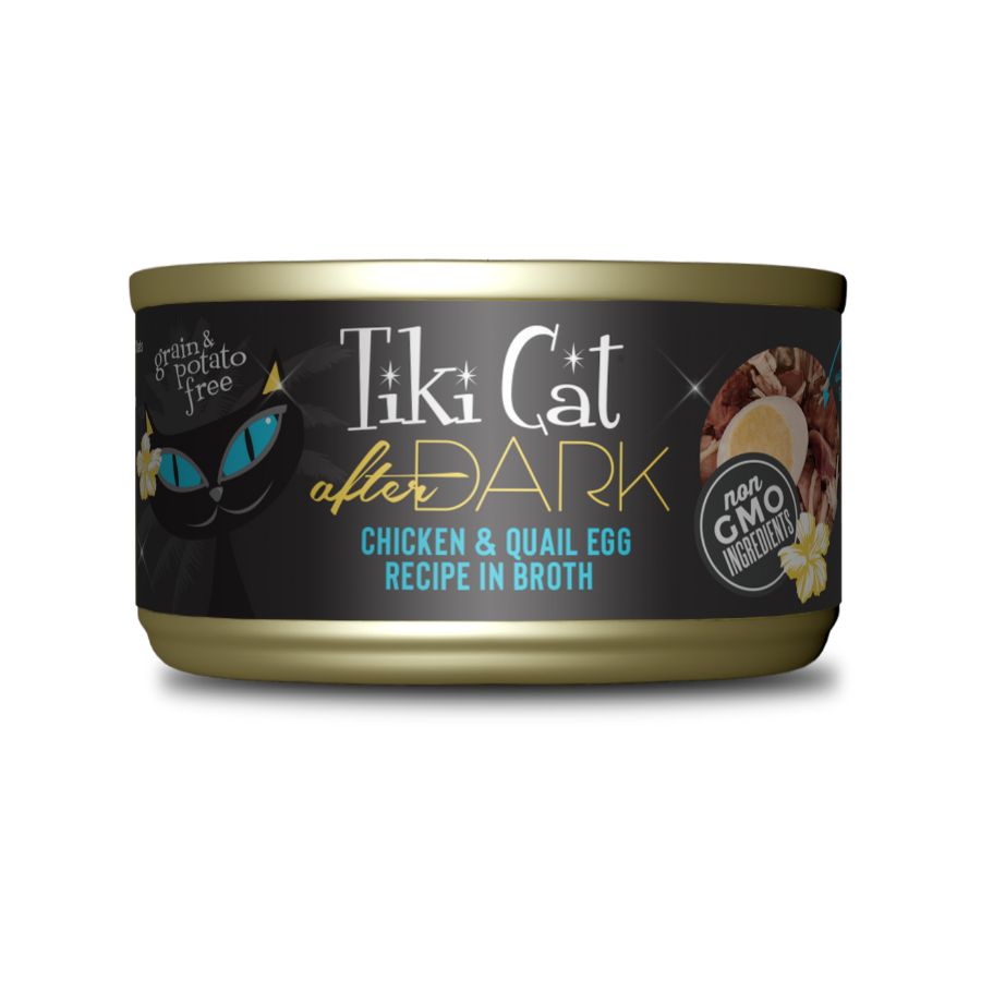 Tiki cat after dark alimento húmedo para gatos de pollo y huevo de codorníz 80GR, , large image number null