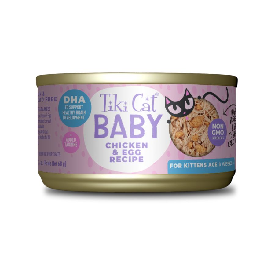 Tiki cat baby receta de pollo y huevo 68GR, , large image number null