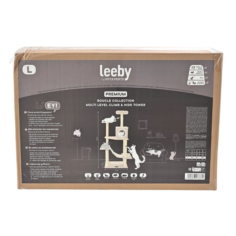 Torre de escalada y escondite de múltiples niveles de la colección boucle, , large image number null