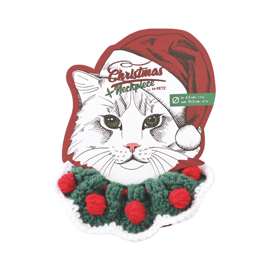Accesorio navidad bandana tejida para gatos