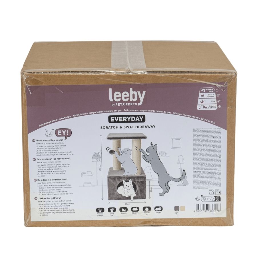 Colette gimnasio media torre rascar y esconderse gris, , large image number null