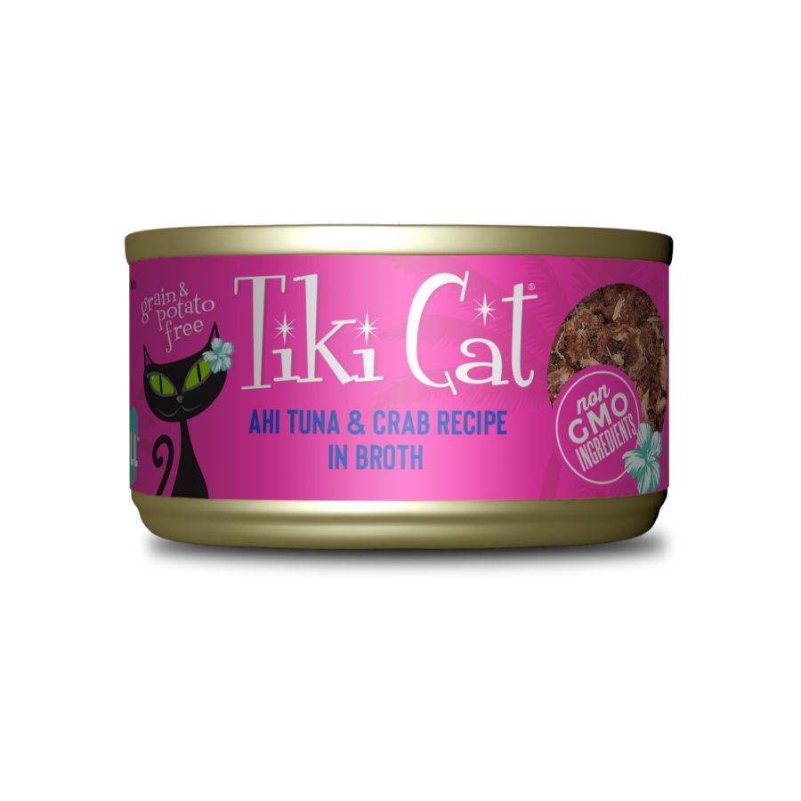 Tiki cat hana grill alimento húmedo para gatos de atún de aleta amarilla y cangrejo 80GR, , large image number null