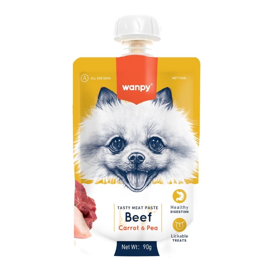 Dog tasty meat paste: carne + zanahoria & arveja 90GR
