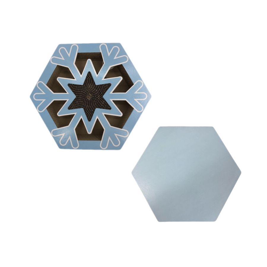 Rascador navidad de cart&oacute;n con catnip para gatos