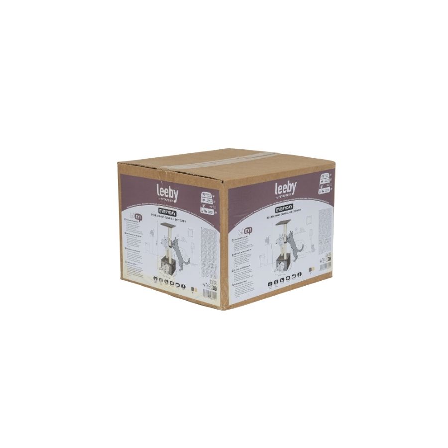 Colette gimnasio doble torre escalar y esconderse gris, , large image number null