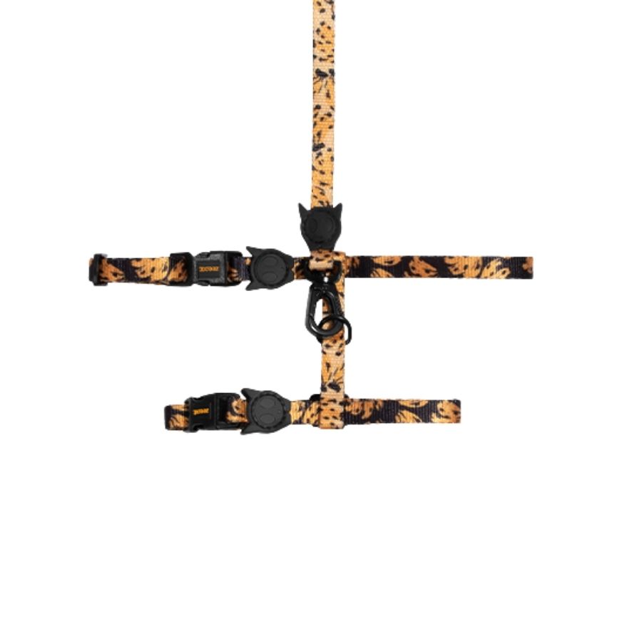 Set de arn&eacute;s y correa bossa banana para gatos