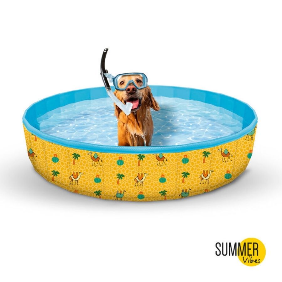 Summer Vibes Piscina verano con dise&ntilde;o de camello para perros, , large image number null