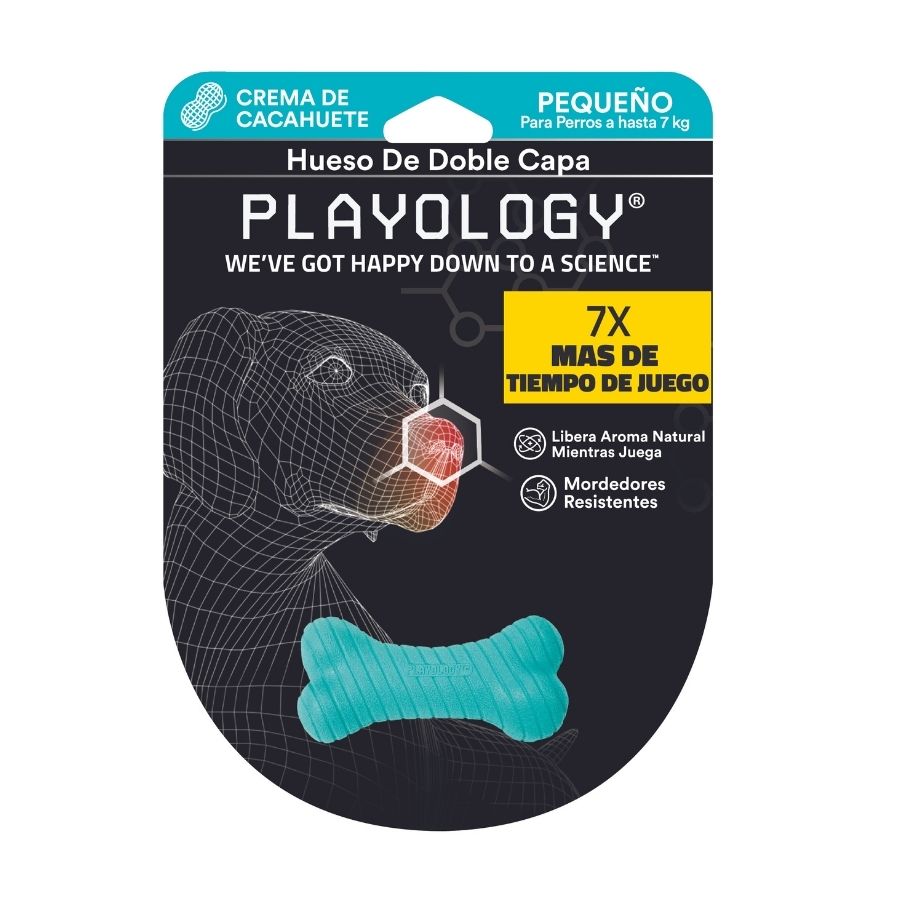 Hueso de doble capa con aroma a mantequilla de man&iacute;, , large image number null