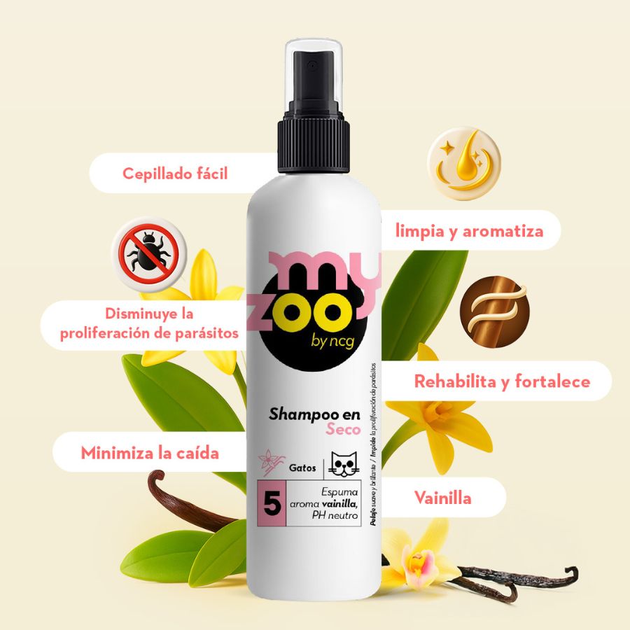 My Zoo Shampoo Seco Espuma Vainilla Gato 250CC, , large image number null