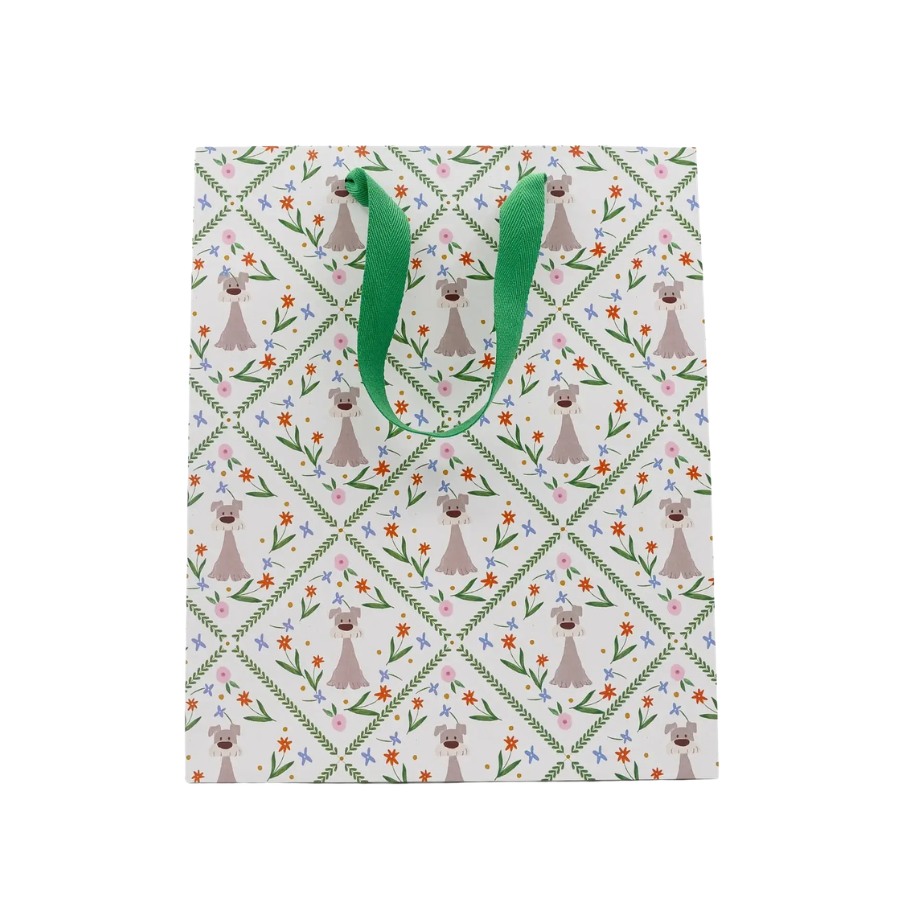 Yay! paper bolsa regalo grande perro floral, , large image number null
