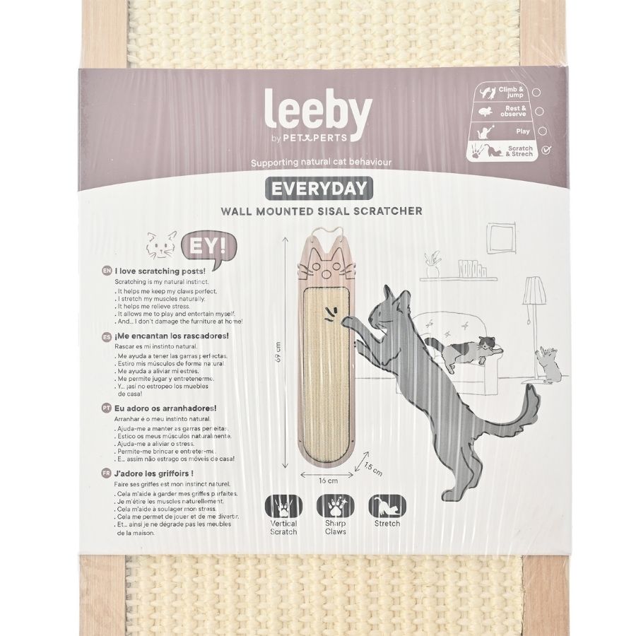 Wilki rascador de sisal de pared, , large image number null