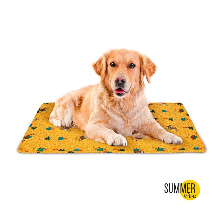 Summer Vibes Mat de viaje para el verano con estampado de camello para perros, , large image number null