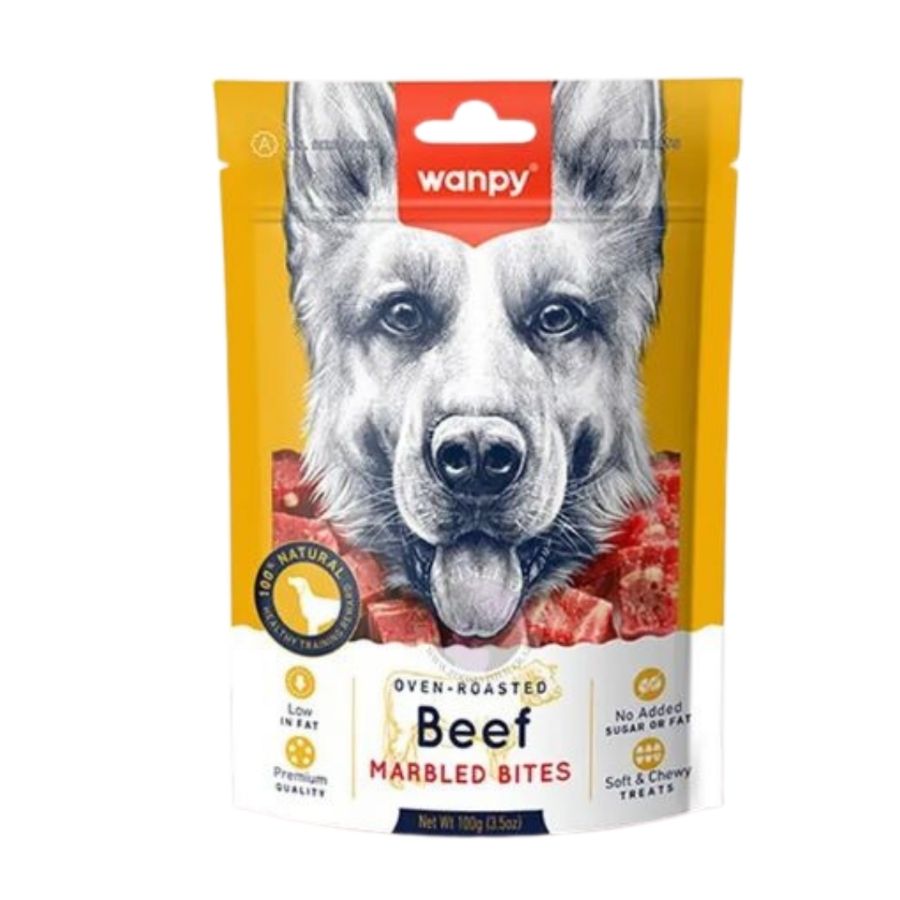Wanpy Snack para perros bocaditos marmoleados de vacuno 100GR, , large image number null