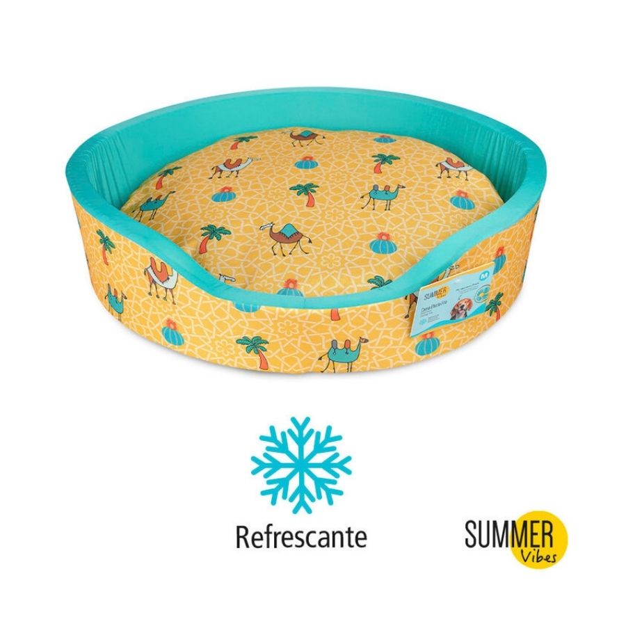 Summer Vibes Cama de verano con estampado de camello para perros 60x50cm, , large image number null