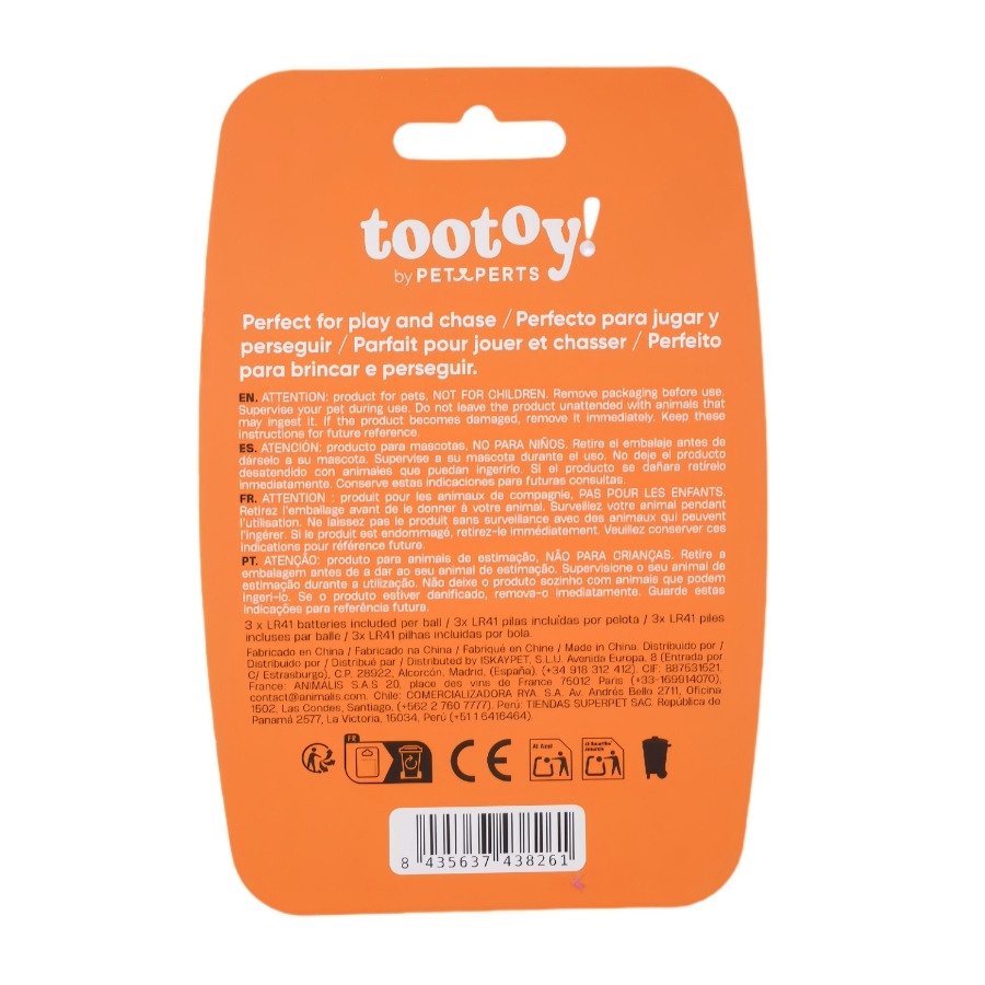 Tootoy! juguete set de pelotas led para gato, , large image number null