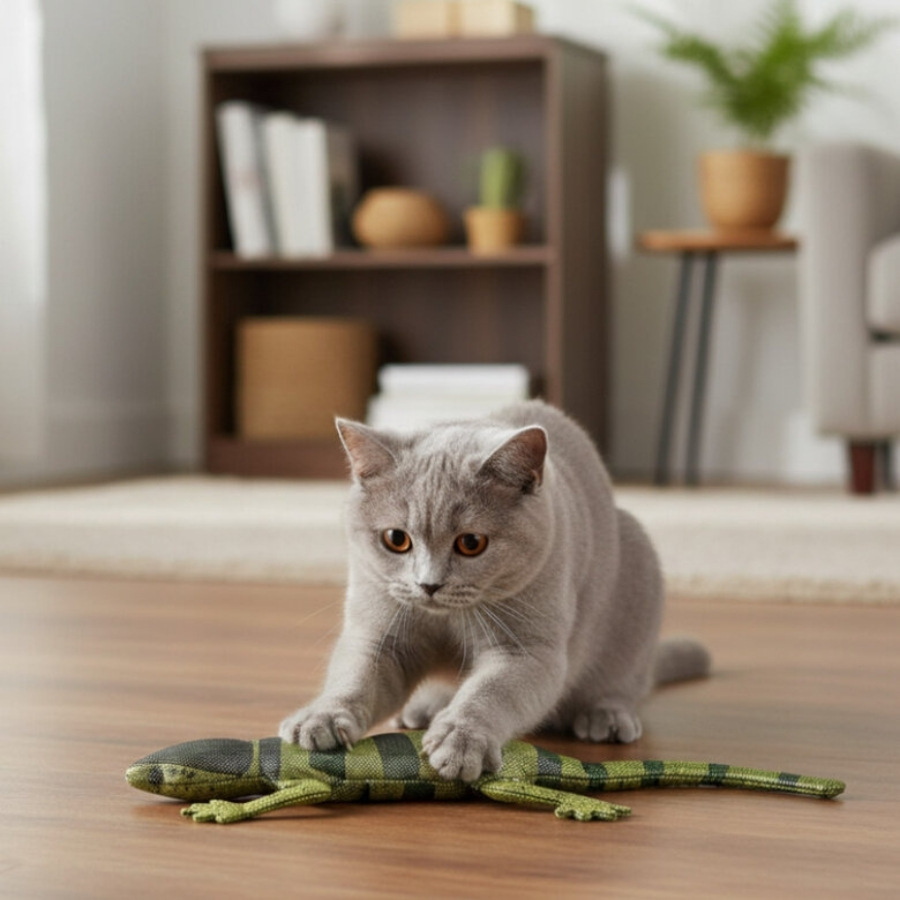 Playology juguete interactivo lagarto brillante para gato, , large image number null