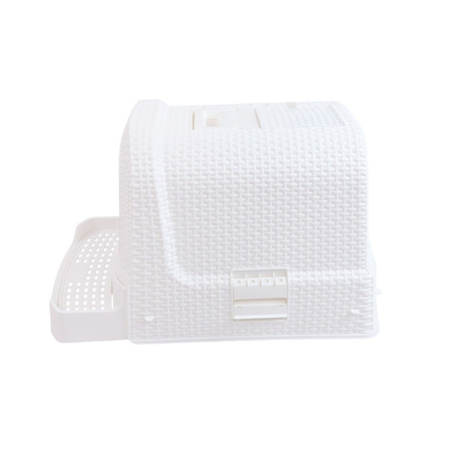 Arenero cerrado para gatos tipo rat&aacute;n blanco con filtro y pala, , large image number null